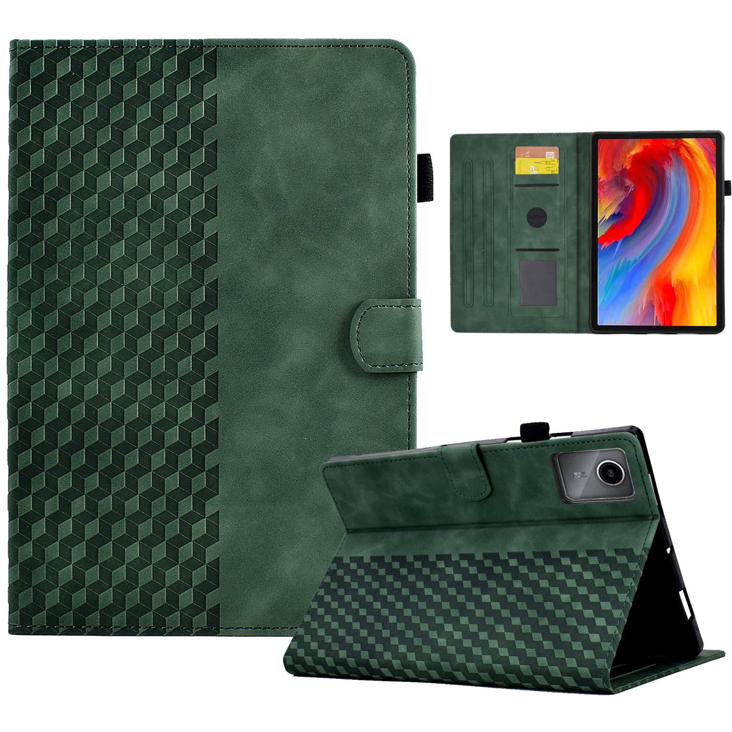 A5 For Lenovo Tab M11 / Xiaoxin Pad 11 2024 Case Block Pattern Imprinted Auto Wake / Sleep Tablet Cover A5 For Lenovo Tab M11 / Xiaoxin Pad 11 2024 Case Block Pattern Imprinted Auto Wake / Sleep Tablet Cover